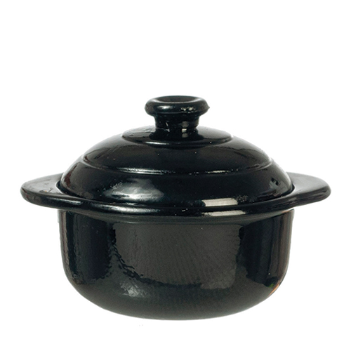 Large Black Pot 